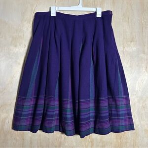 Vintage 90s Pendleton Wool Maxi Skirt Womens 18 Pleat Plaid Tartan Academia USA
